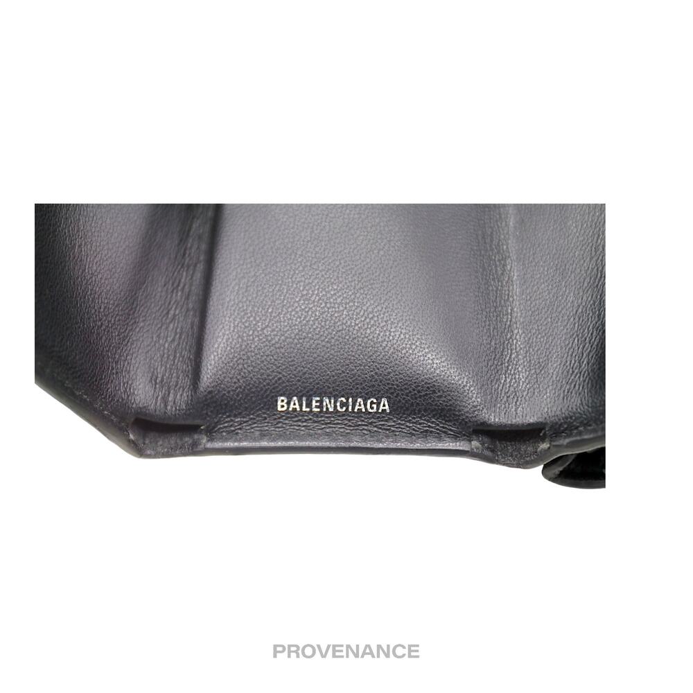 🔴 Balenciaga Logo Trifold Wallet - Black White - Picture 7 of 12
